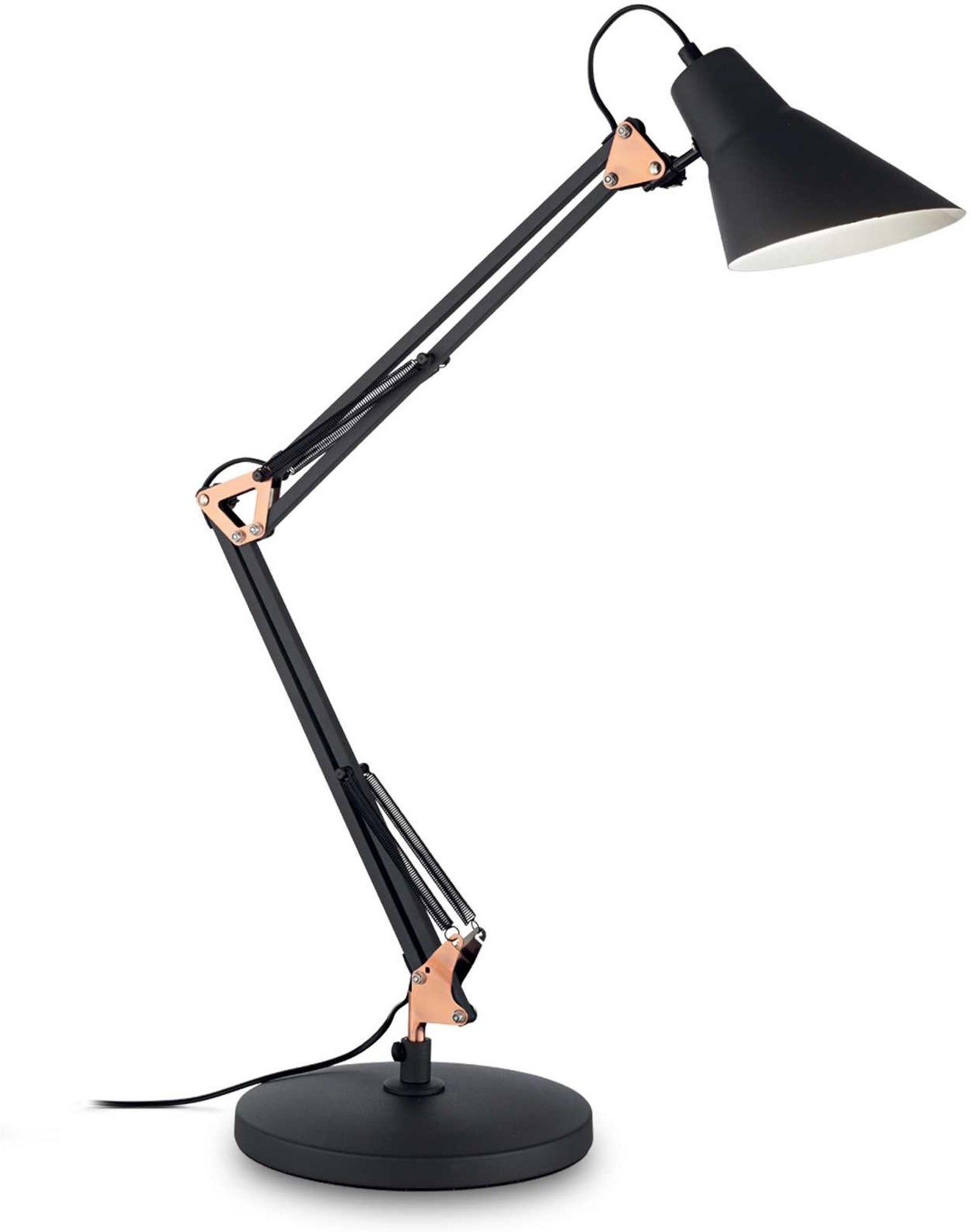 Bordlampe Ideal Lux Sally Justerbar Metallampe Sort Messing