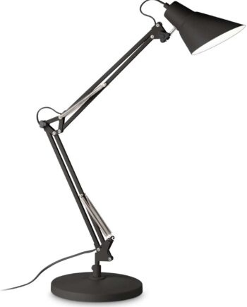 Bordlampe Ideal Lux Sally Sort Metal Med Justerbar Arm H58xø20