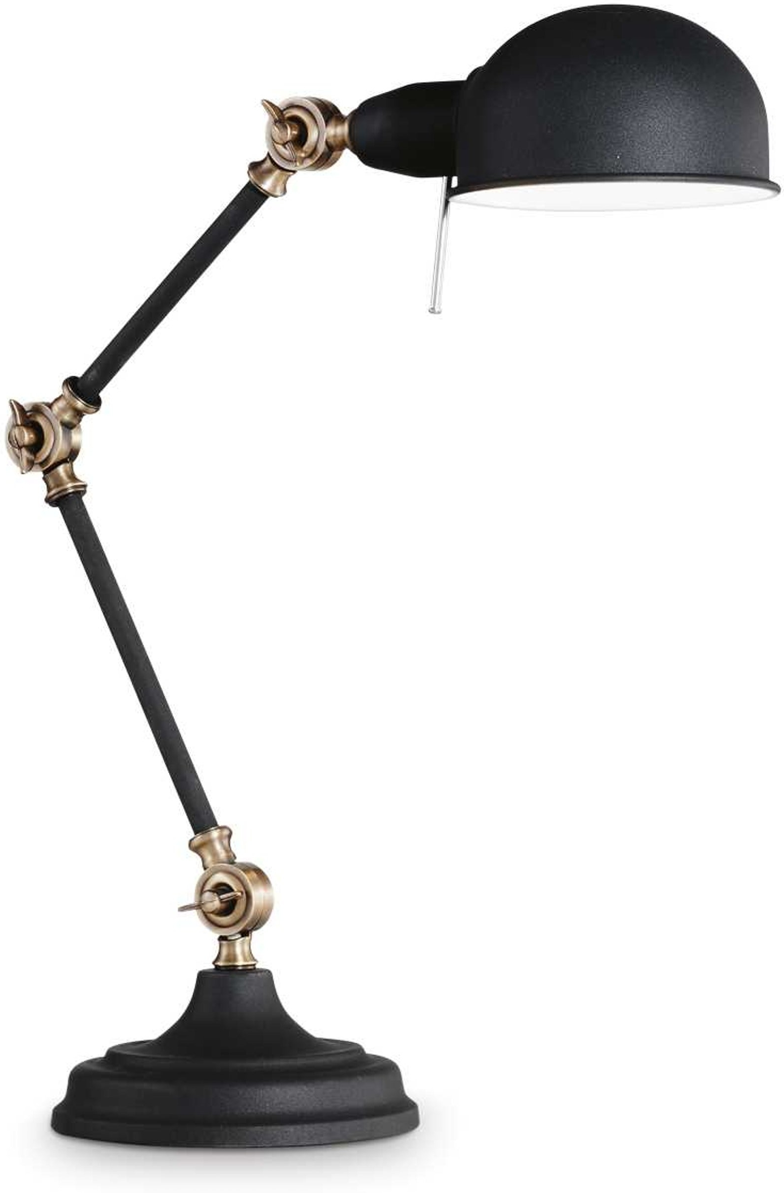 Bordlampe Ideal Lux Truman Sort Metal Med Justerbar Arm H40 L17 E27