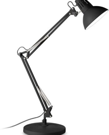 Bordlampe Ideal Lux Wally Sort Metal H58 Med Justerbar Arm