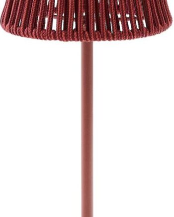 Bordlampe Kave Home Aldet Genopladelig Bærbar Led Med Solpanel Ip44 Terracotta H30xø16