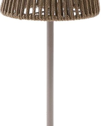 Bordlampe Kave Home Aldet Genopladelig Led Bordlampe Med Solcelle Ip44 Lysegrå ø16  H30