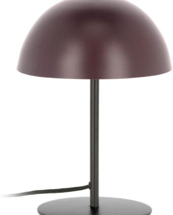 Bordlampe Kave Home Aleyla Rød Metal Med Stofbelagt Kabel ø22 H33
