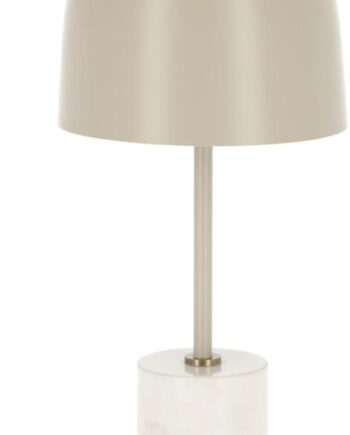 Bordlampe Kave Home Alish Moderne Lampe Med Marmorbase H42 Beige