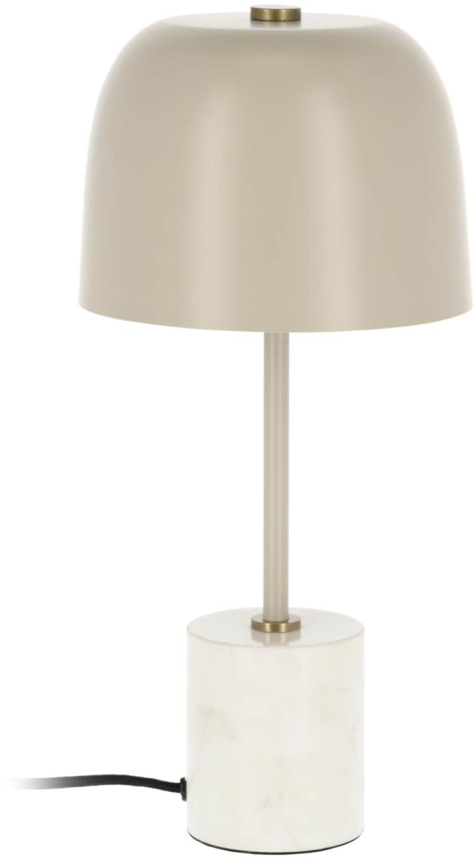 Bordlampe Kave Home Alish Moderne Lampe Med Marmorbase H42 Beige