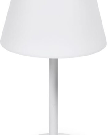 Bordlampe Kave Home Amaray Led Lampe Usb Opladning Dimmer Ip44 Mat Hvid Polyethylen Stål