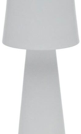 Bordlampe Kave Home Arenys Bærbar Med Usb Oplader Justerbar Lys Hvid Metal H25ø10