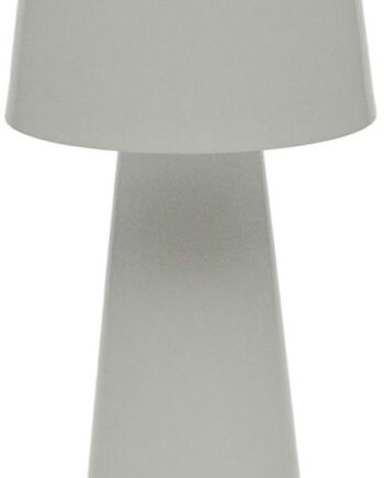 Bordlampe Kave Home Arenys Bærbar Usb Opladning Grå Metal Justerbar Lysstyrke