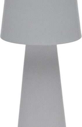 Bordlampe Kave Home Arenys Udendørs Led Bordlampe Grå Metal Ip54 Batteri Usb Opladning Til Timer