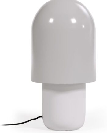Bordlampe Kave Home Brittany Nordisk Lampe Metal Grå Hvid 37x20
