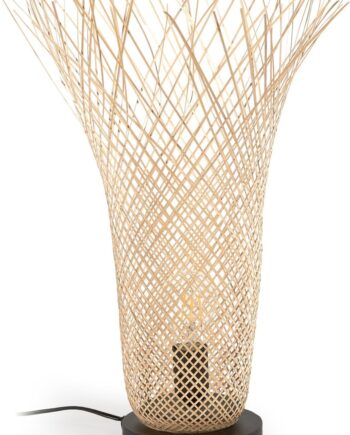 Bordlampe Kave Home Citalli Naturlig Bambus Rustik Kolonial Stil H50xb26