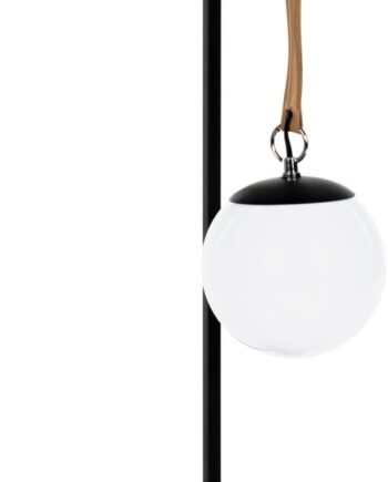 Bordlampe Kave Home Kenley Sort Metal   Akryl Globus Moderne Nordisk Design H60b14l20
