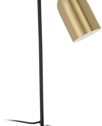 Bordlampe Kave Home Natsumi Moderne Nordisk Skrivebordslampe Sort Marmor   Guldfarvet Metal