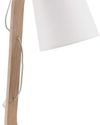 Bordlampe Kave Home Percy Nordisk Design Med Egefiner Bomuldsskærm Type Håndkontakt