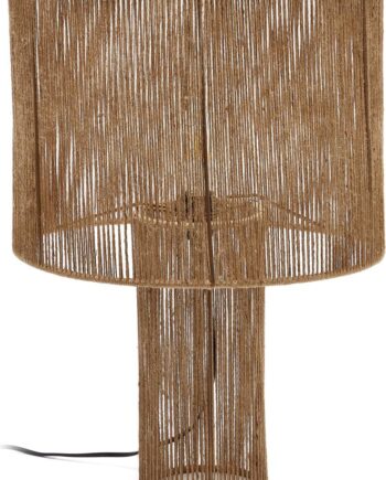 Bordlampe Kave Home Pontos Håndlavet Rustik Natur Jern Jute H54x40x40