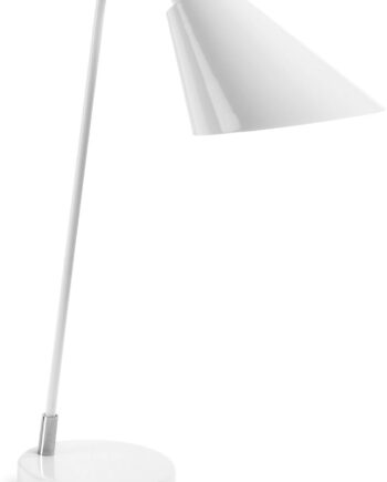 Bordlampe Kave Home Priti Hvid Moderne Nordisk Justerbar Skærm ø30x47