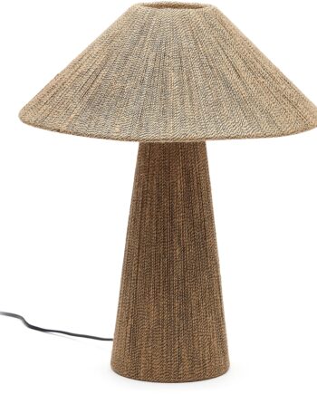 Bordlampe Kave Home Renee Indendørs Jute Jern Rustik Kolonial H46ø38 Natur