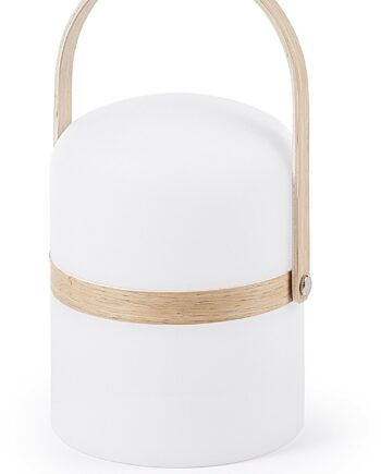 Bordlampe Kave Home Ridley Nordisk Led Lampe Med Genopladeligt Batteri Lysniveauer Hvid Natur Ip44
