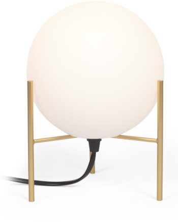 Bordlampe Kave Home Seina Messing Frostet Glas Guld Hvid H22xø15