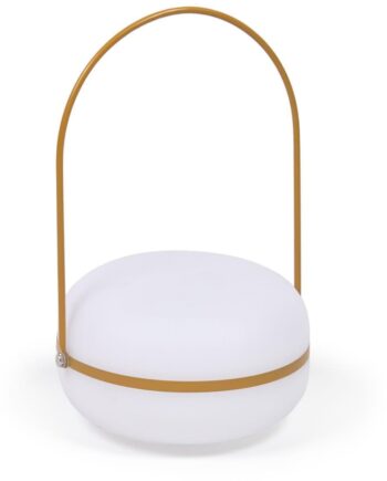 Bordlampe Kave Home Tea Led Portabel Lampe Med Lysniveauer Usb Genopladelig Sennepsgul