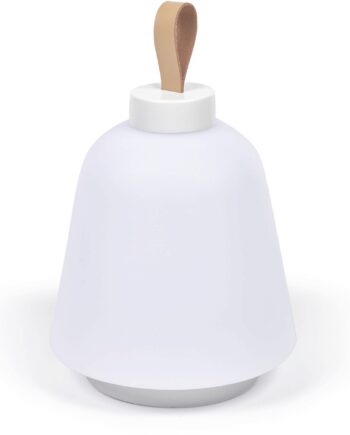 Bordlampe Kave Home Udiya Led Usb Opladelig Bærbar Mat Hvid Nordisk Design Dimbar 270 2800k