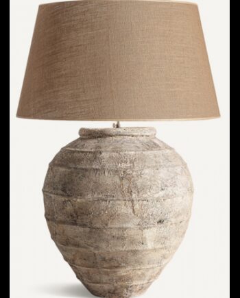 Bordlampe Keramik Jute H105 E27 Rustik Beige Natur