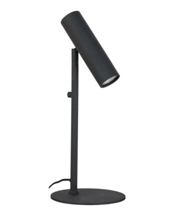 Bordlampe Lampe Sort Med Stofledning 200 Pære: Gu10 Led Ip20 6409101