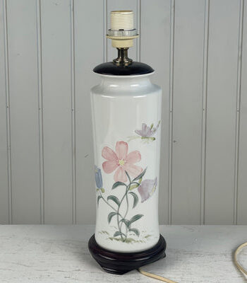 Bordlampe Med Blomster