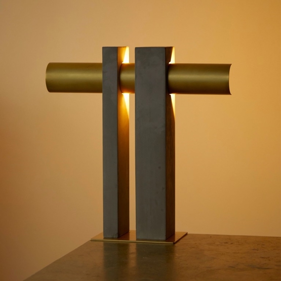 Bordlampe Messing