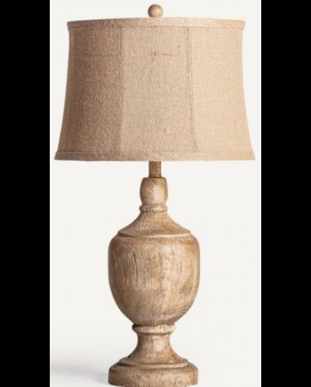 Bordlampe Polyresin Jute H79 Antik Natur Brun