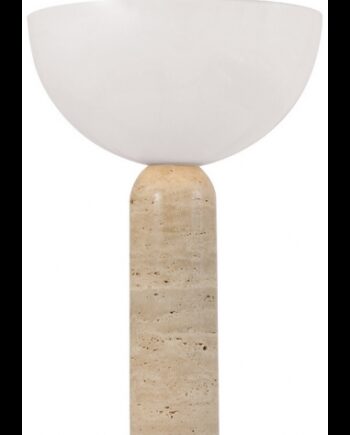 Bordlampe Sten Akryl H41 ø30 E27 Gråbeige Opalhvid