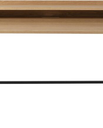 Bordlampe Studio White Giorgio Nougat Egetræsfiner Sort Metalbase H88 Bordplade 120