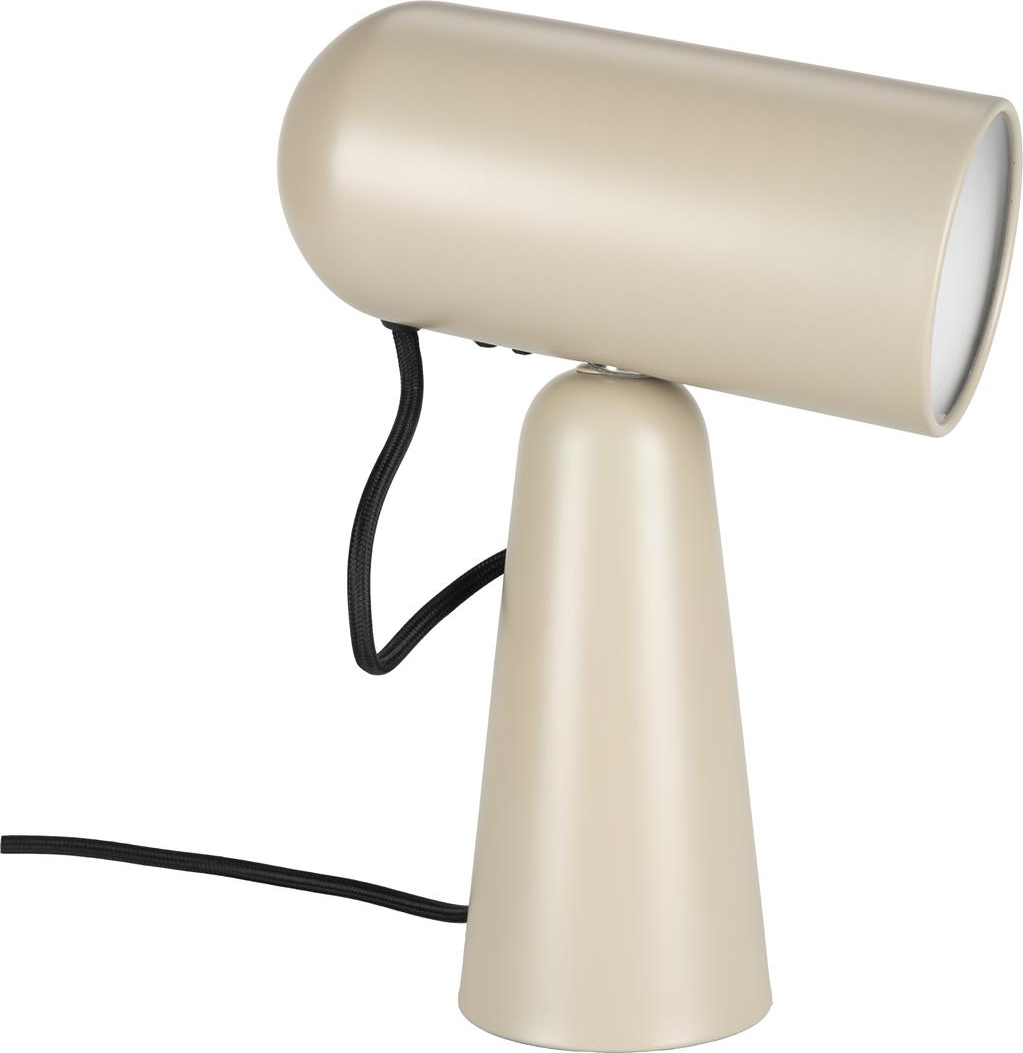 Bordlampe Studio White Vesper Lysgrå Jern Minimalistisk Indendørslampe Med Vippbar Skærm E27 Fatning
