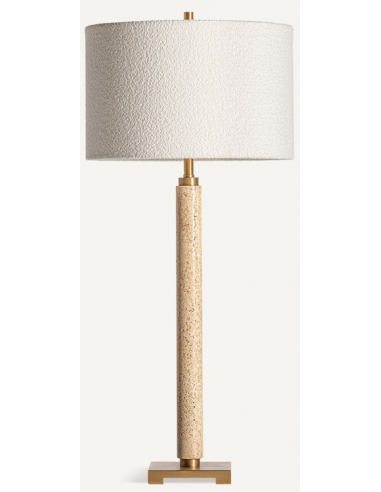 Bordlampe Travertin Boucl H87 E27 Travertin Cremehvid