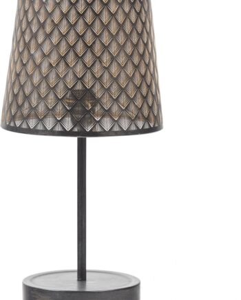 Bordlampe Woood Exclusive Kars Jern Art Deco Sort Ydre   Antik Messing Indre H56b28d28 E27