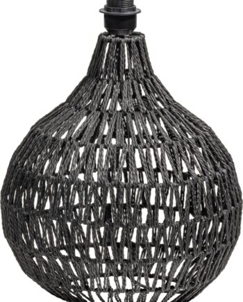 Bordlampe Woood Exclusive Macy Sort Flettet Rattanpapir Jern ø31 H44 E27 Fatning