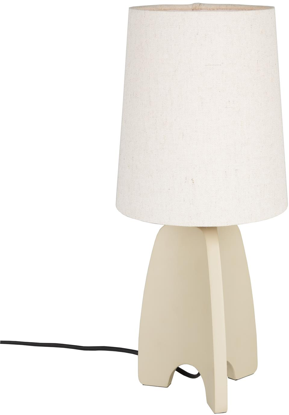 Bordlampe Zuiver Saba Asymmetrisk Perlemor Med Betonbase Linned Skærm ø20 H45