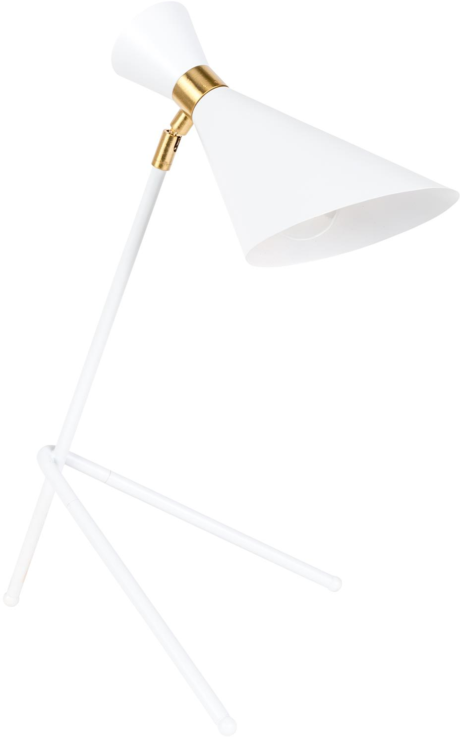 Bordlampe Zuiver Shady Offwhite Metal Mid Century Modern H52xb31xd40