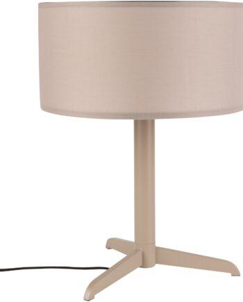 Bordlampe Zuiver Shelby Stenlysgrå Metal Bomuld Linned E27 Fatning ø36 H48