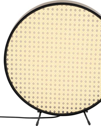 Bordlampe Zuiver Sien Træ Med Rattan Skærm Beige