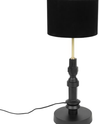 Bordlampe Zuiver Totem Kulsort Aluminium ø25 H64 Elegant Lampe Til Stuen Med Opad Nedadlys