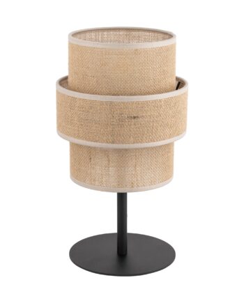 Calisto Bordlampe Natur Jute Sort Metal