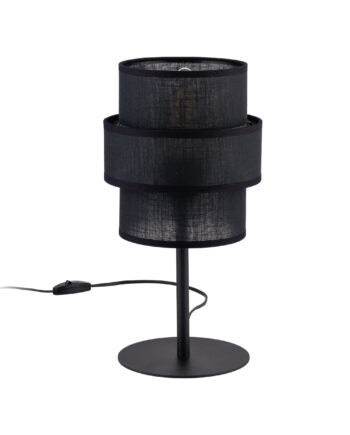 Calisto Bordlampe Sort Stof Sort Stål