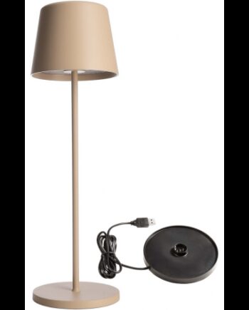 Canis Inden Udendørs Trådløs Bordlampe H37 Led Mat Beige