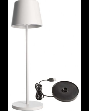 Canis Inden Udendørs Trådløs Bordlampe H37 Led Mat Hvid