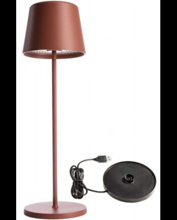 Canis Inden Udendørs Trådløs Bordlampe H37 Led Mat Terracotta