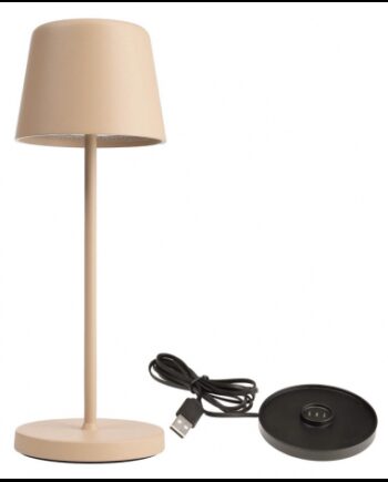 Canis Mini Inden Udendørs Trådløs Bordlampe H20 Led Mat Beige