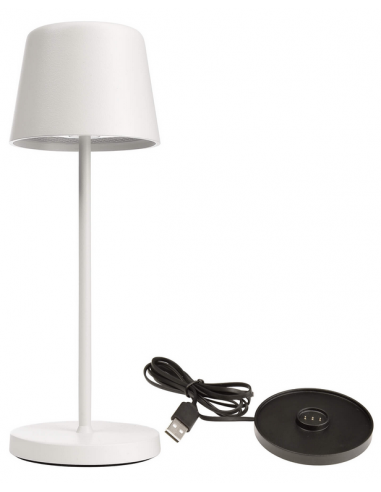 Canis Mini Inden Udendørs Trådløs Bordlampe H20 Led Mat Hvid