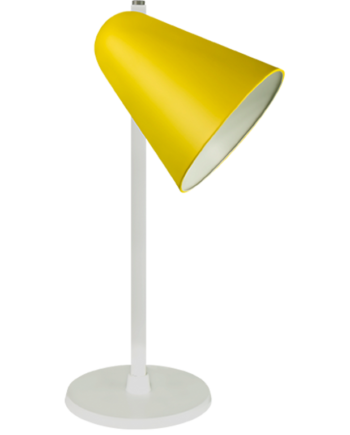 Capelo Bordlampe H420 Gul Ral 1018 Hvid Base