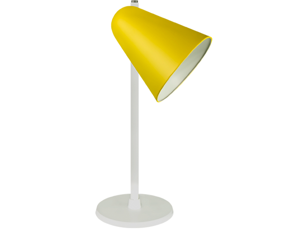 Capelo Bordlampe H420 Gul Ral 1018 Hvid Base